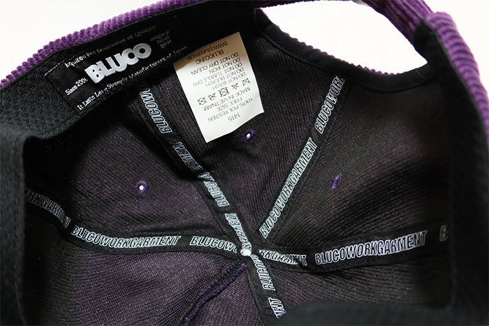 BLUCO Corduroy Cap Logo 135-61-010 Purple Gray BLUCO WORK GARMENT Autumn/Winter