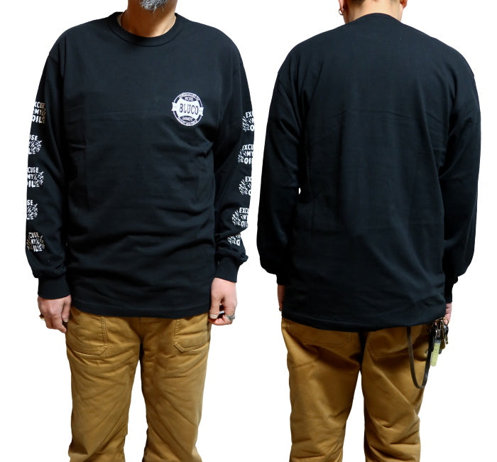 BLUCO Long Sleeve T-Shirt OIL Print Men's 151-12-007 BLUCO WORK GARMENT