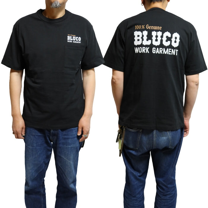 BLUCO Bolt Pocket T-Shirt, Short Sleeve, Logo Print, Men's, 153-22-012, Black, White