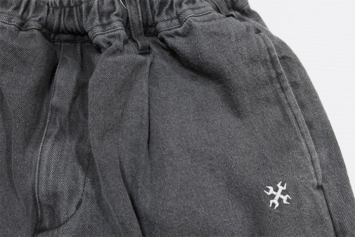 BLUCO WORK GARMENT 12oz Denim Easy Work Shorts Shorts 153-45-004 Black Herringbone