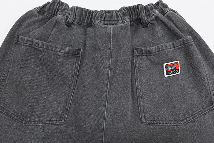 BLUCO WORK GARMENT 12oz Denim Easy Work Shorts Shorts 153-45-004 Black Herringbone