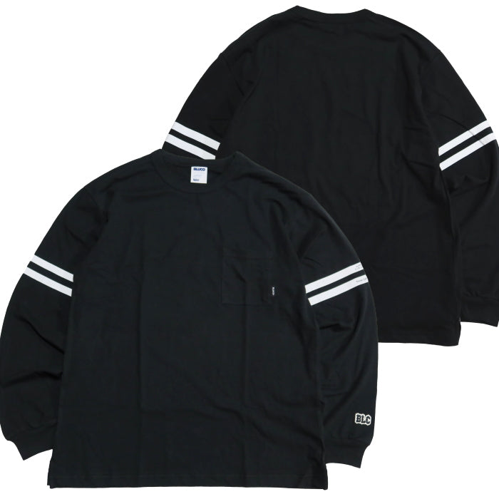 BLUCO WORK GARMENT ブルコ 長袖ポケットTシャツ ドライコットン 袖ライン メンズ 161-12-025
