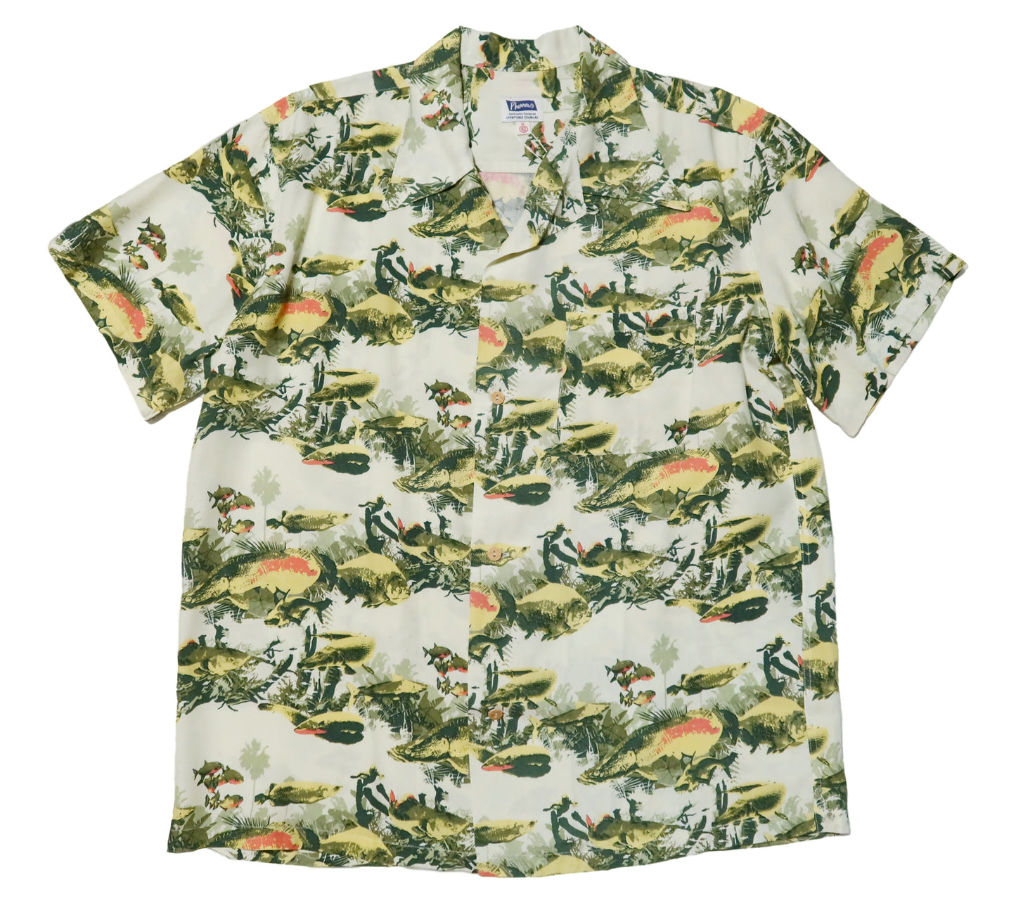 Pherrow's Hawaiian Shirt Rayon Aloha Shirt Men's Short Sleeve 24S-AMAZON Made in Japan