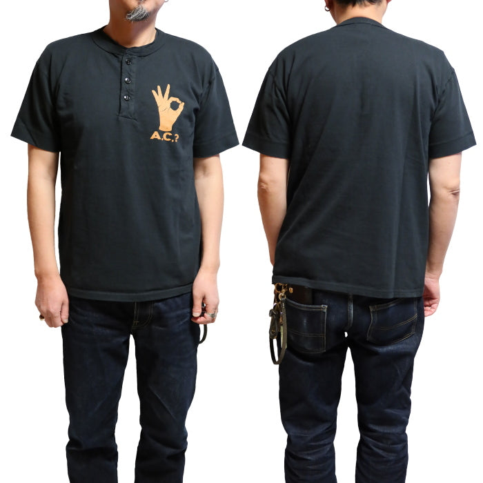 Pherrow's Henley Neck T-Shirt AC Short Sleeve Men's 24S-PHNT1