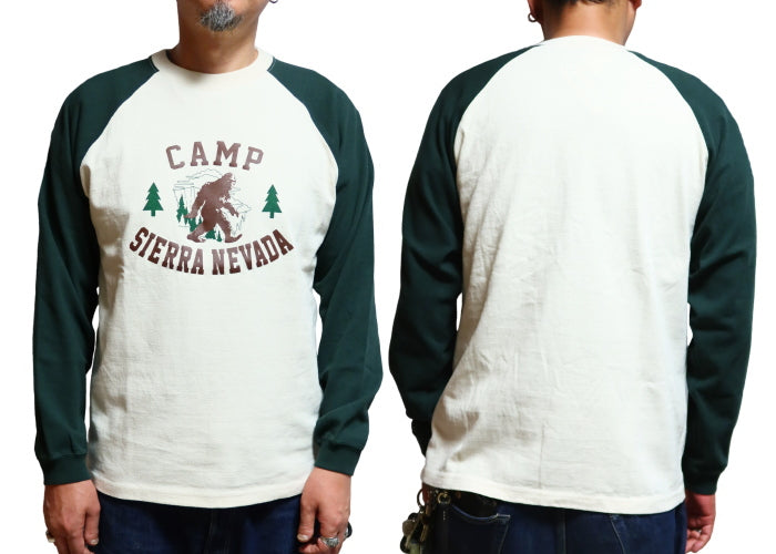 Pherrow's Bigfoot Sierra Nevada Raglan Long Sleeve T-Shirt Made in Japan 24W-PRLT1