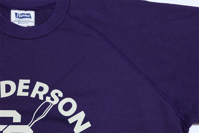 Pherrow's Sweatshirt Made in Japan Raglan Sleeve SANDERSON COLLEGE 24W-PRS1