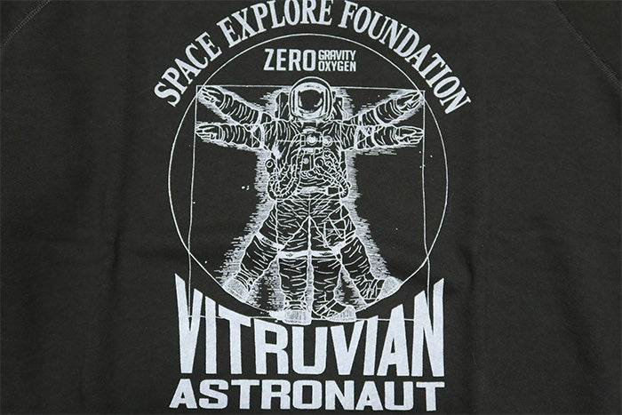 Pherrow's Sweatshirt Made in Japan VITRUVIAN ASTRONAUT Raglan Sleeve 24W-PRS2