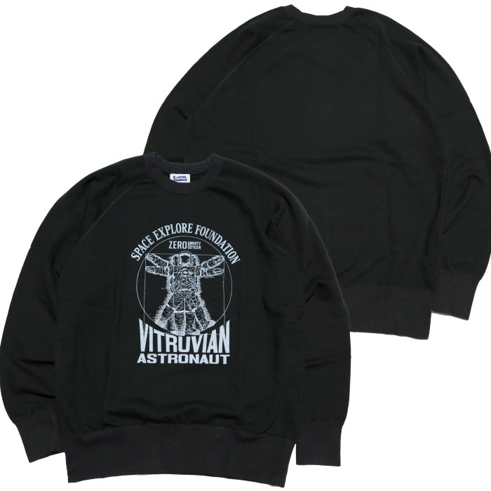 Pherrow's Sweatshirt Made in Japan VITRUVIAN ASTRONAUT Raglan Sleeve 24W-PRS2