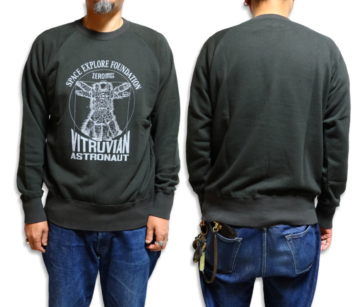 Pherrow's Sweatshirt Made in Japan VITRUVIAN ASTRONAUT Raglan Sleeve 24W-PRS2