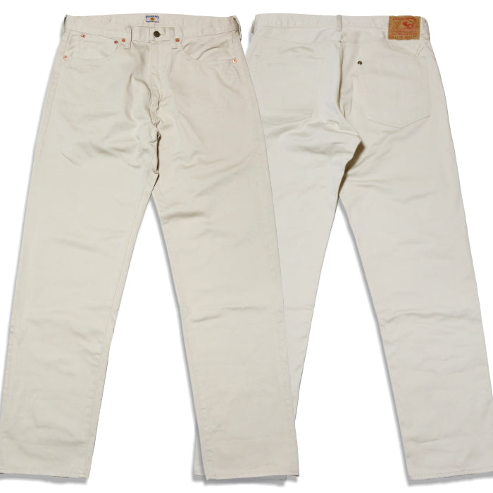 Pherrow's Vintage Satin 5 Pocket Pants, Made in Japan, Straight, Natural, 25S-426P