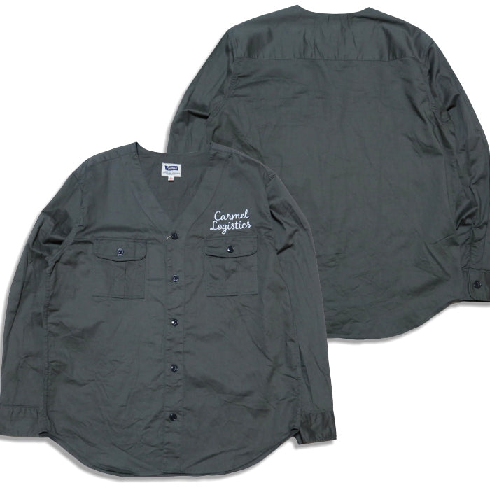 Pherrow's Fellows Work Shirt, Collarless, No Collar, Men's Boy Scout Shirt, 25S-PBSS1