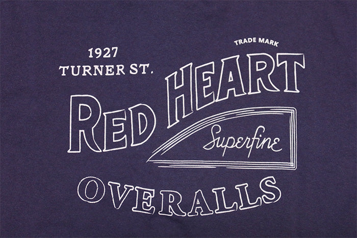 Pherrow's フェローズ ヘンリーネックTシャツ RED HEART 半袖 25S-PHNT1 グレイッシュパープル