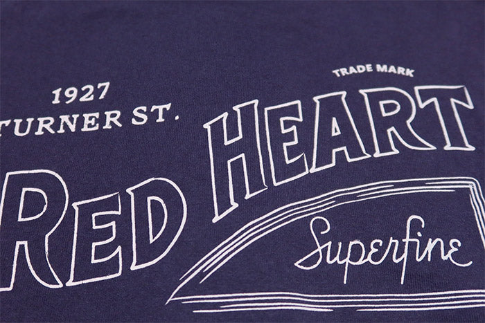 Pherrow's フェローズ ヘンリーネックTシャツ RED HEART 半袖 25S-PHNT1 グレイッシュパープル
