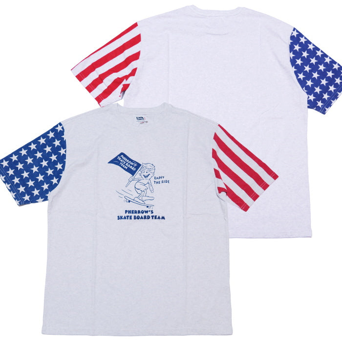 Pherrow's フェローズ Tシャツ リラックスシルエット SKATEBOAD TEAM 半袖 日本製 25S-PSPT2