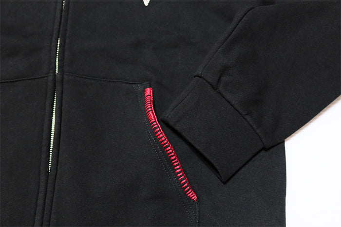 Pherrow's フェローズ ブランケットステッチスウェットパーカー ネイティブプリント ブラック 25W-PNP1