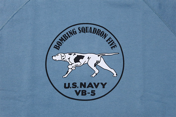 Pherrow's フェローズ ラグラン袖スウェットシャツ US NAVY VB-5 ミニ裏毛 ミリタリー 犬 25W-PRS2 日本製