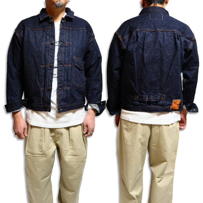 Pherrow's Denim Jacket 400J Made in Japan 13.5oz. Denim Blouse Men's Jean Jacket