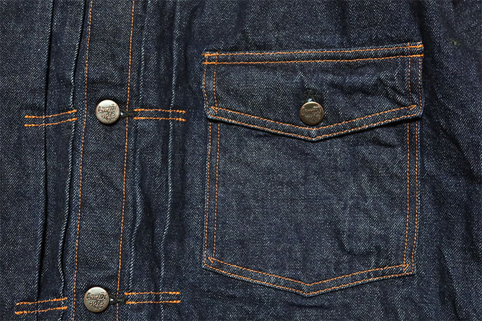 Pherrow's Denim Jacket 400J Made in Japan 13.5oz. Denim Blouse Men's Jean Jacket