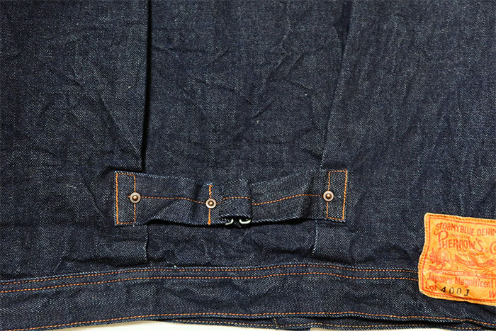 Pherrow's Denim Jacket 400J Made in Japan 13.5oz. Denim Blouse Men's Jean Jacket