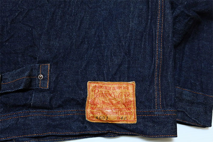Pherrow's Denim Jacket 400J Made in Japan 13.5oz. Denim Blouse Men's Jean Jacket