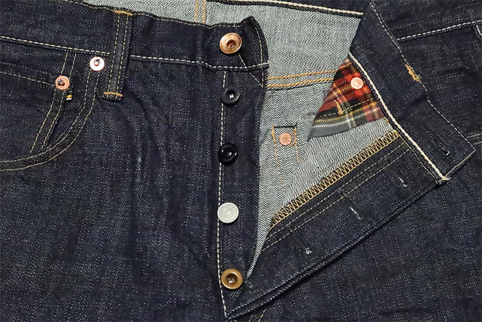 Pherrow's 421SW Made in Japan Jeans Japan Fit Model Starched Wash Denim Straight