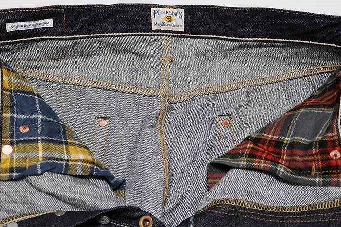 Pherrow's 421SW Made in Japan Jeans Japan Fit Model Starched Wash Denim Straight