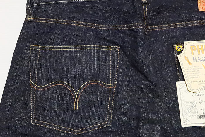 Pherrow's 421SW Made in Japan Jeans Japan Fit Model Starched Wash Denim Straight