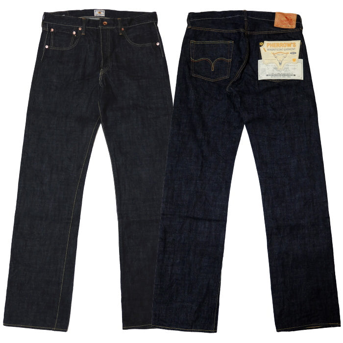 Pherrow's 421SW Made in Japan Jeans Japan Fit Model Starched Wash Denim Straight