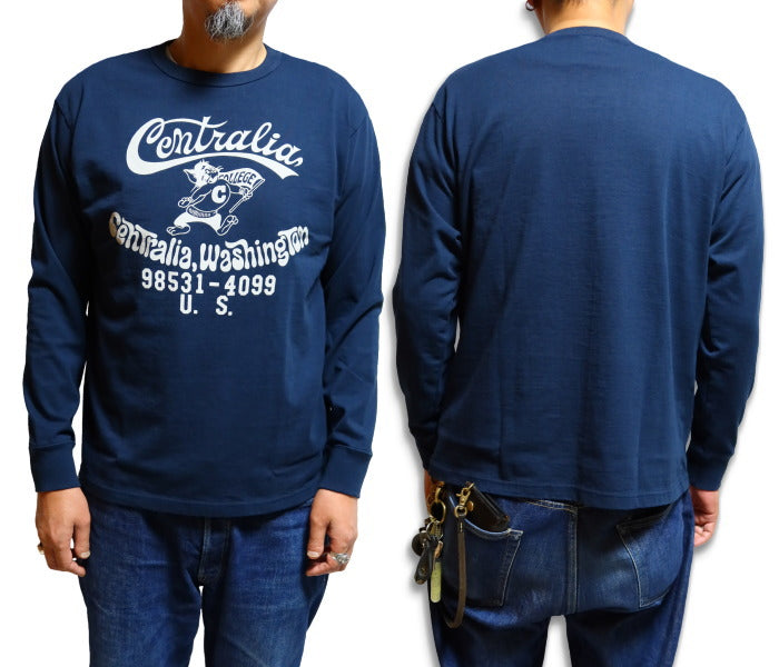 GUNZ ガンズ 長袖Tシャツ CENTRALIA 日本製 カレッジプリントT メンズ アメカジ 444G107