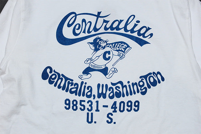 GUNZ ガンズ 長袖Tシャツ CENTRALIA 日本製 カレッジプリントT メンズ アメカジ 444G107