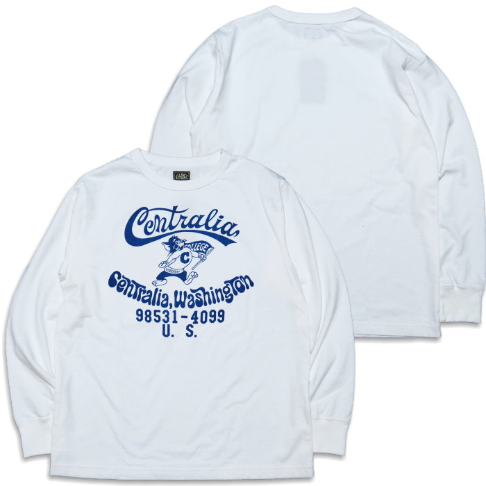 GUNZ ガンズ 長袖Tシャツ CENTRALIA 日本製 カレッジプリントT メンズ アメカジ 444G107