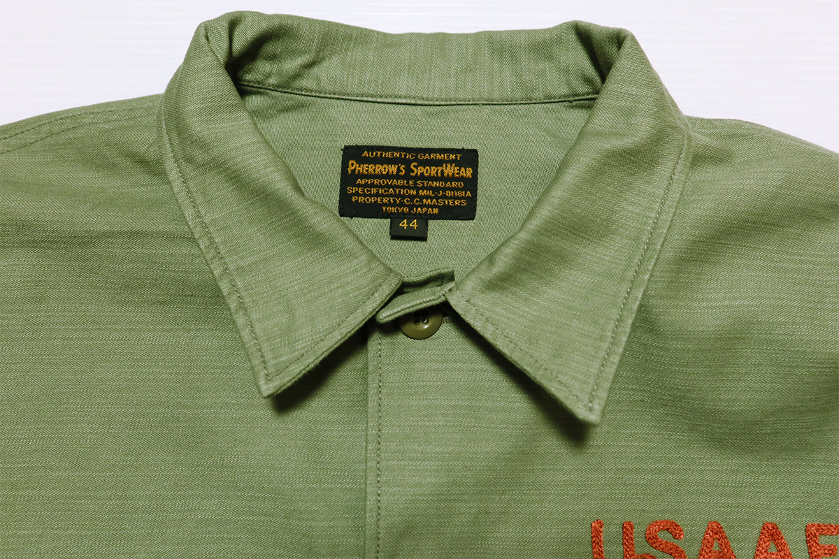 Pherrow's フェローズ ファティーグシャツジャケット 24S-PAAFJ1 ユーティリティーシャツ メンズ オリーブ