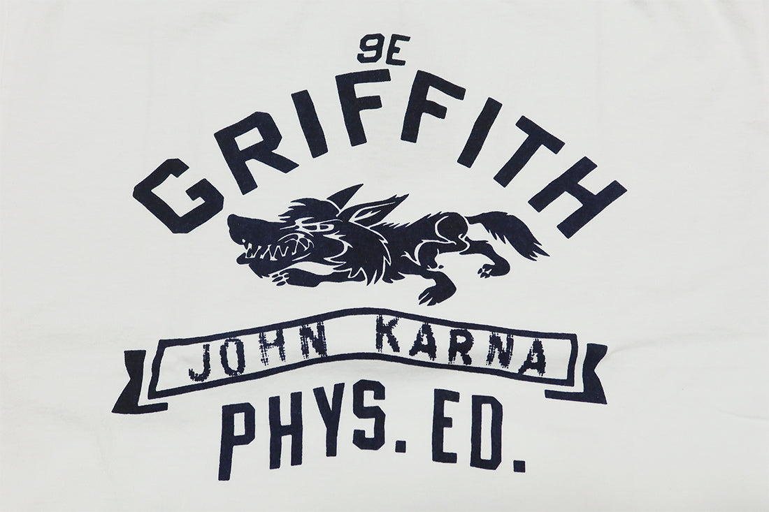 GUNZ GRIFFITH Short Sleeve T-Shirt for Men, College, 444G088, Made in Japan