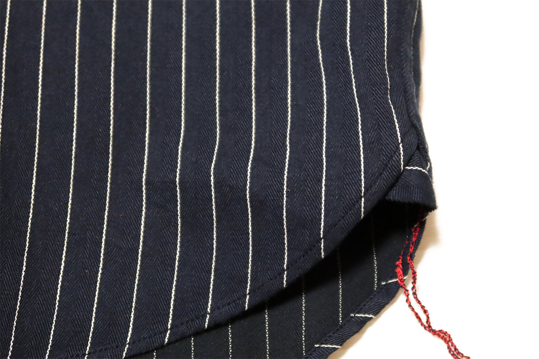 SUGAR CANE シュガーケーン コークストライプワークシャツ 刺繍 半袖 SC39305 日本製