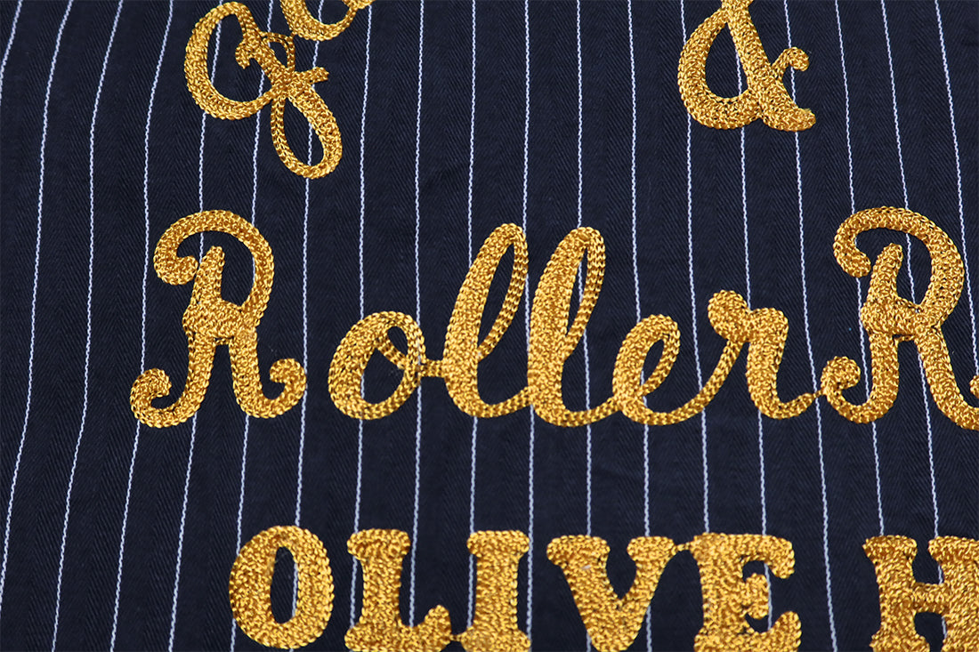SUGAR CANE シュガーケーン コークストライプワークシャツ 刺繍 半袖 SC39305 日本製