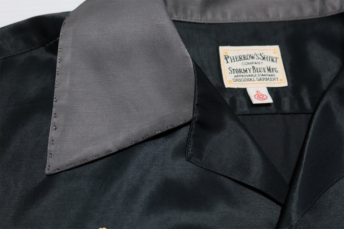 Pherrow's Bowling Shirt, Custom Embroidery, Rayon Blend, Men's, Short Sleeve, 23S-PBS1, Made in Japan