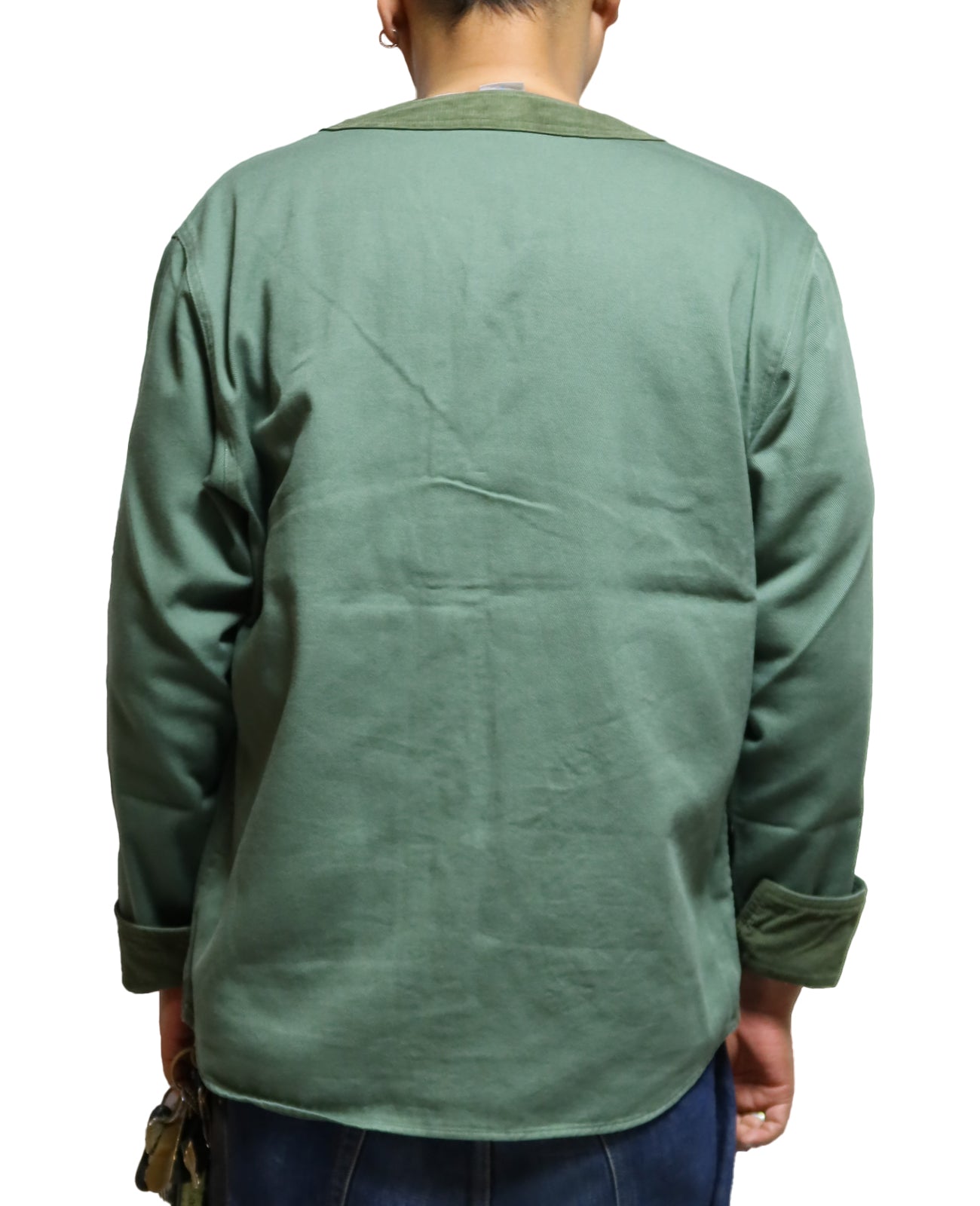 BARNS OUTFITTERS Baseball Cardigan, No Collar Jacket, BR-24342, Olive