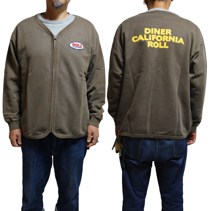 BARNS OUTFITTERS Sweat Zip Cardigan "CALIFORNIA ROLL" BR-24360 Brown