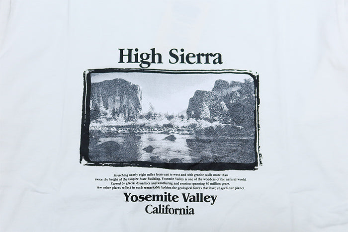 BARNS OUTFITTERS Long Sleeve T-Shirt High Sierra Photo Print BR-25123 White