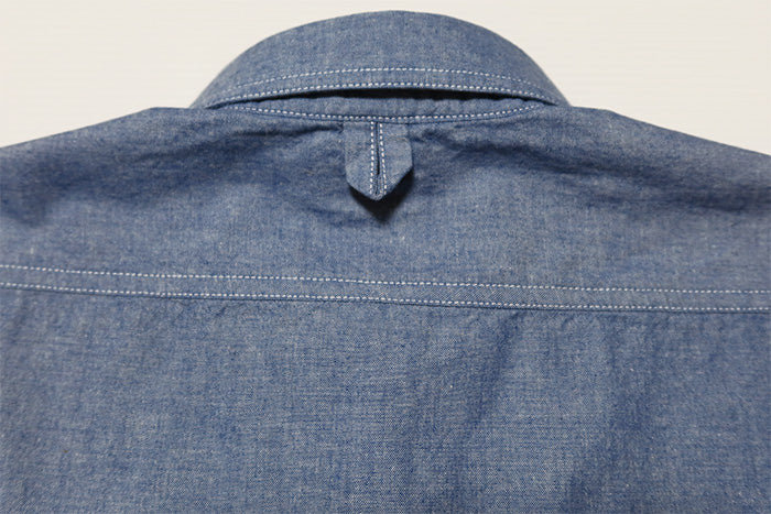BARNS OUTFITTERS ミッキーマウス シャンブレーシャツ 40's indigo naval Shirt バーンズアウトフィッターズ 長袖 BR-25340