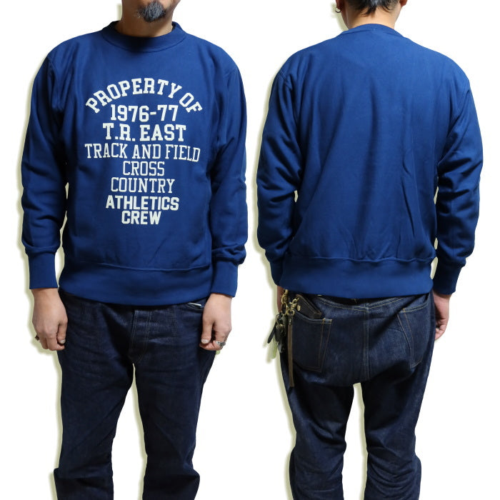 BARNS OUTFITTERS バーンズアウトフィッターズ ヴィンテージライクスウェットシャツ サイドリブ ATHLETICS CREW 日本製 BR-25455