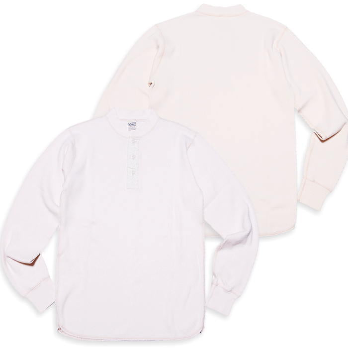 Buzz Rickson's Thermal Henley Neck Long Sleeve T-Shirt Men's Made in Japan BR68130