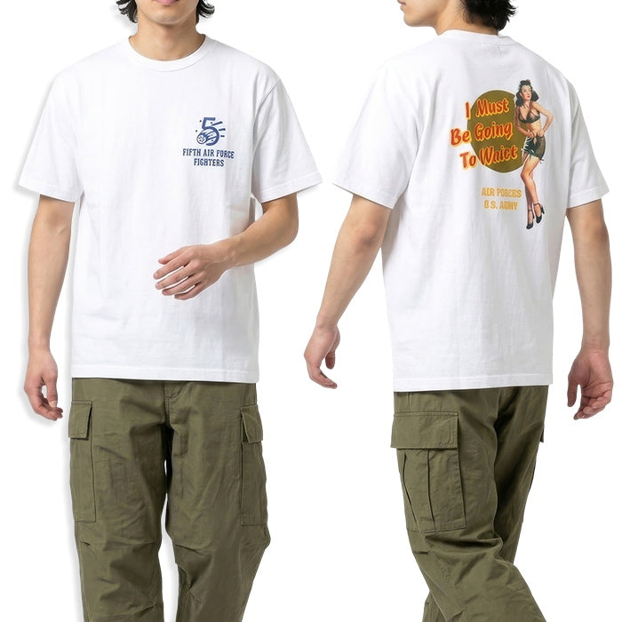 BUZZ RICKSON'S T-shirt I MUST BE GOING TO WAIST BR79707 Made in USA Loopwheeled Men's Short Sleeve