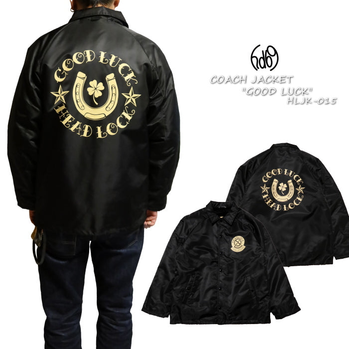 HEAD LOCK Coach Jacket Back Boa GOOD LUCK Original H LJK-015 Black