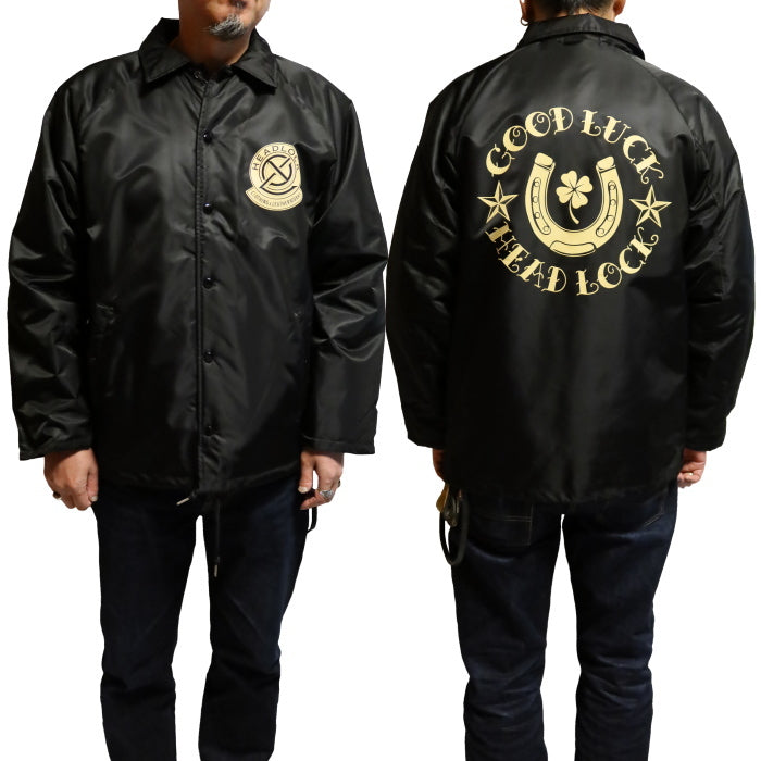 HEAD LOCK Coach Jacket Back Boa GOOD LUCK Original H LJK-015 Black