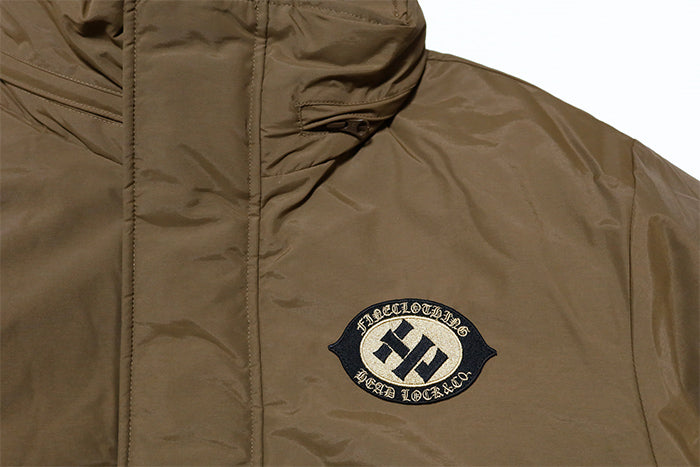 HEAD LOCK Headlock padded jacket, stand-up collar, quilted, hood-in, original logo, HLJK-020
