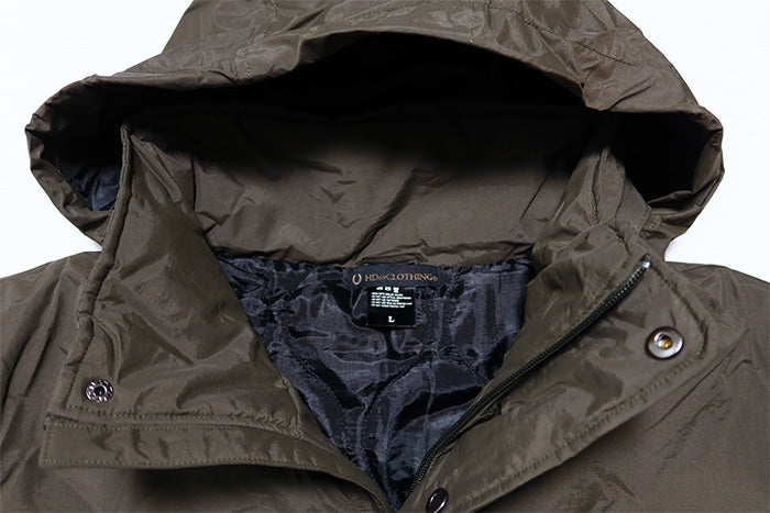 HEAD LOCK Headlock padded jacket, stand-up collar, quilted, hood-in, original logo, HLJK-020