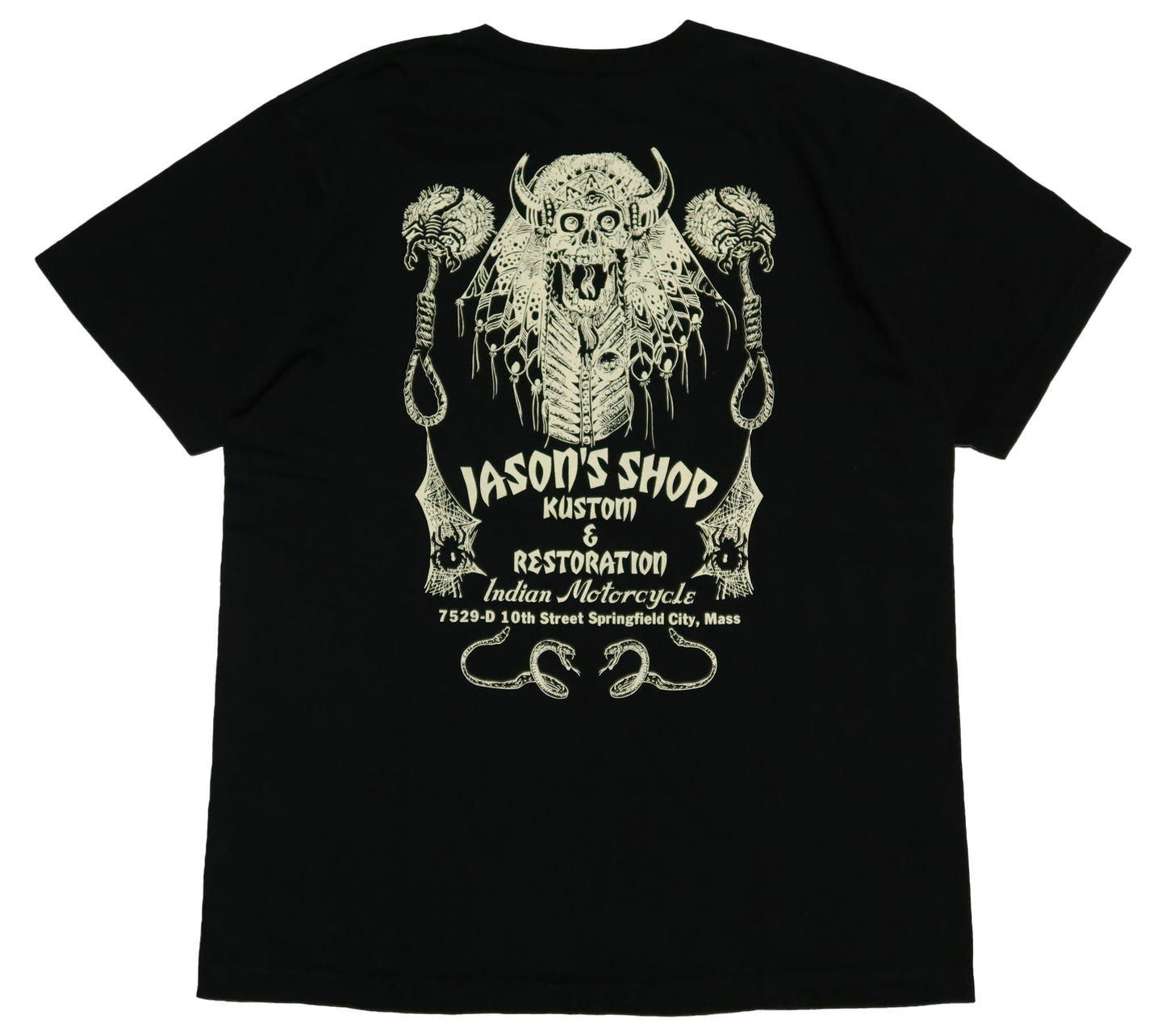 IndianMotorcycle T-shirt JASON'S SHOP Black Short Sleeve IM79361