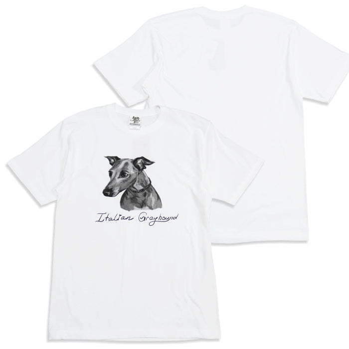 JOSHUATREES ジョシュアツリー 犬プリントTシャツ イタリアングレイハウンド Italian Greyhound メンズ 半袖 JSTR-001