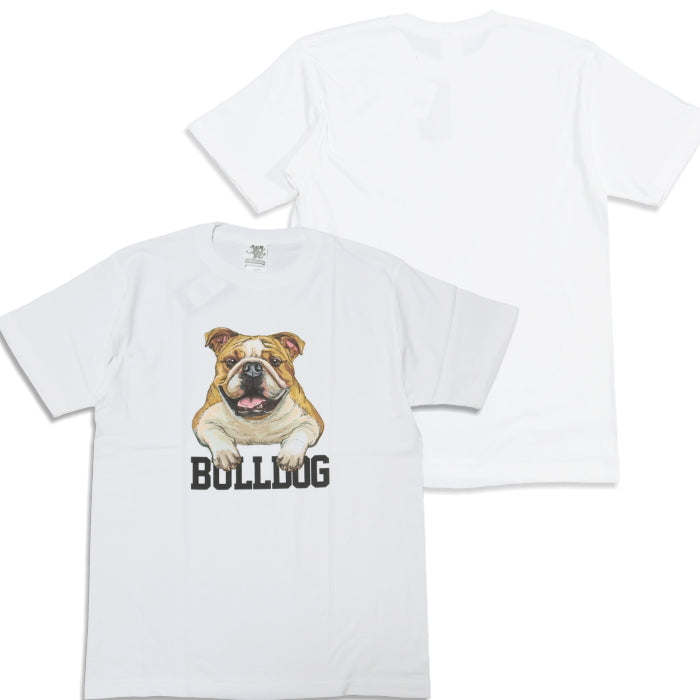 JOSHUATREES ジョシュアツリー 犬プリントTシャツ ブルドッグ アニマルプリント BULLDOG 犬T メンズ Tシャツ JSTR-004